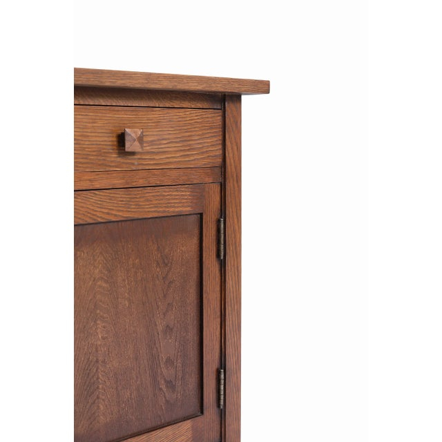 Crafters And Weavers Mission 1 Door 1 Drawer Nightstand - Walnut Stain ... throughout Artisanal Details That Define Quality Arts and Crafts Furniture