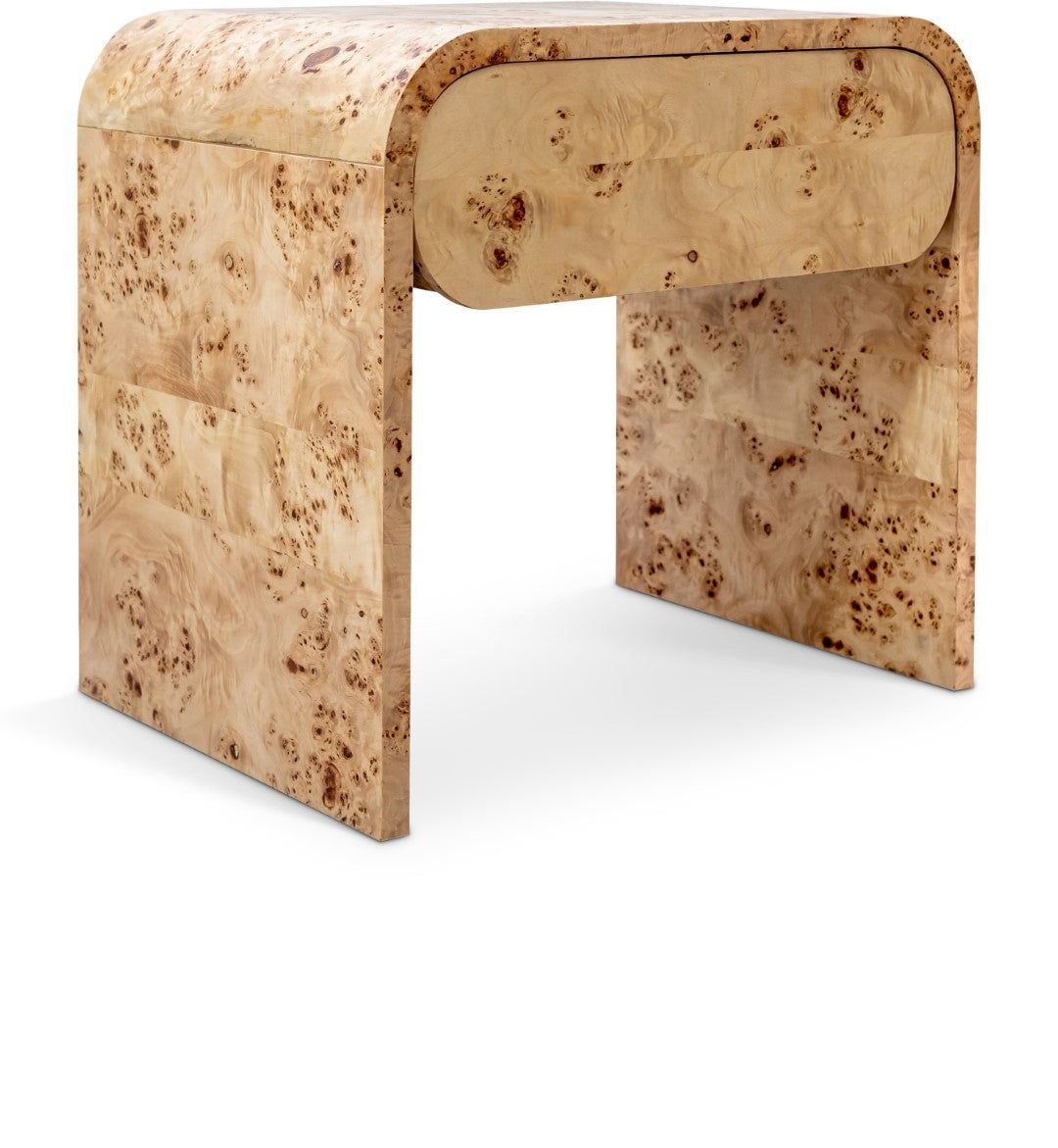 Cresthill Burl Wood Mid Century Night Stand | Burled Wood, Mid Century ... intended for Nightstand Chest Steuben Contemporary Burled Wood Lucite Gold Base