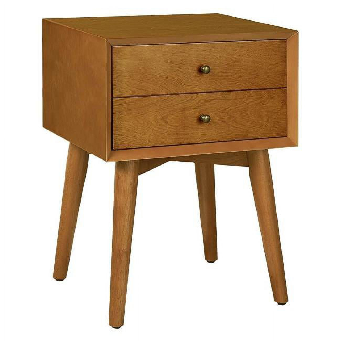 Crosley Furniture Landon 1 Drawer Wood Nightstand In Acorn Brown ... inside Riverbay Furniture Bristol 1-Drawer Wood Nightstand