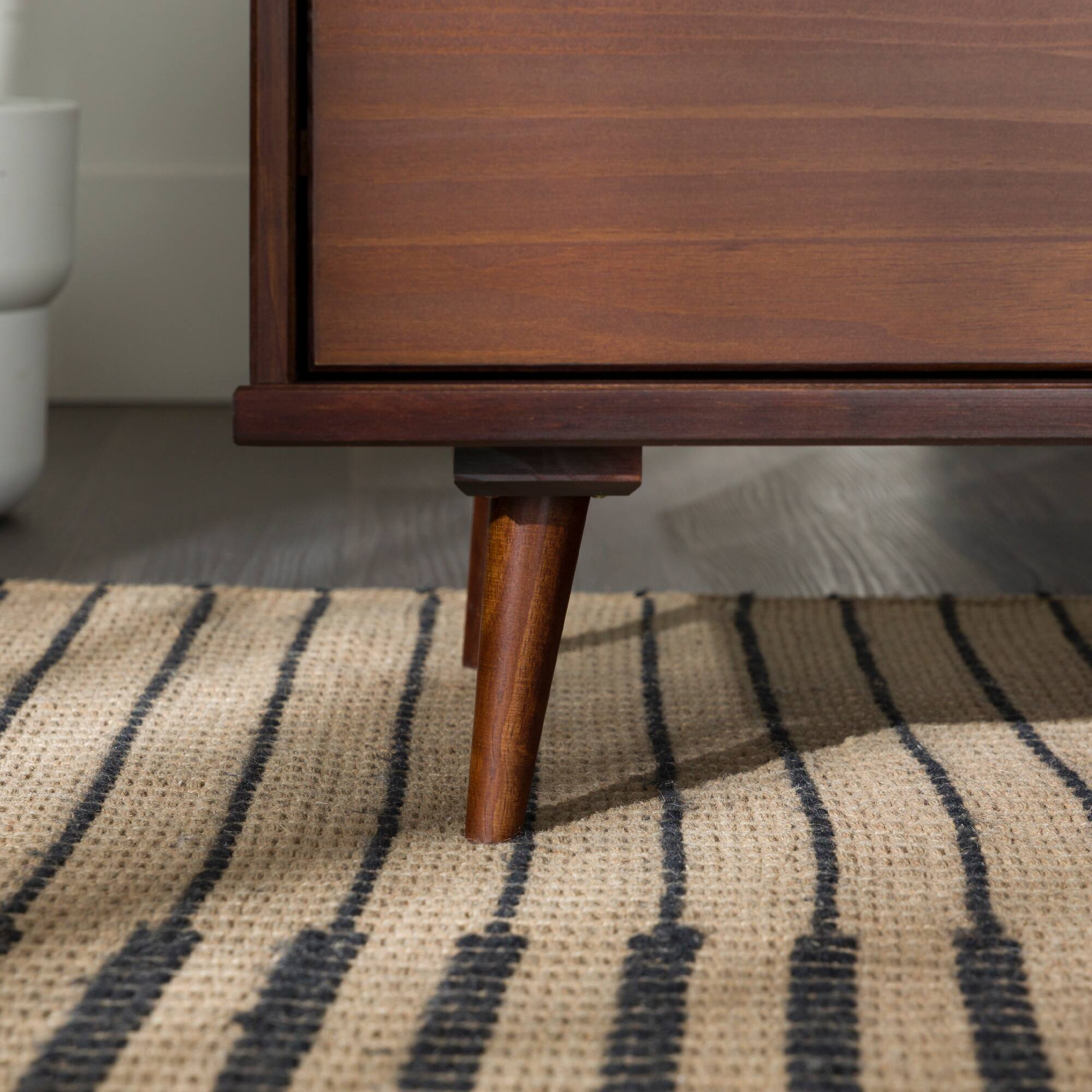 Customer Reviews: Walker Edison Mid-Century Modern Minimalist 1-Drawer ... throughout Crafting timeless storage solutions with solid wood