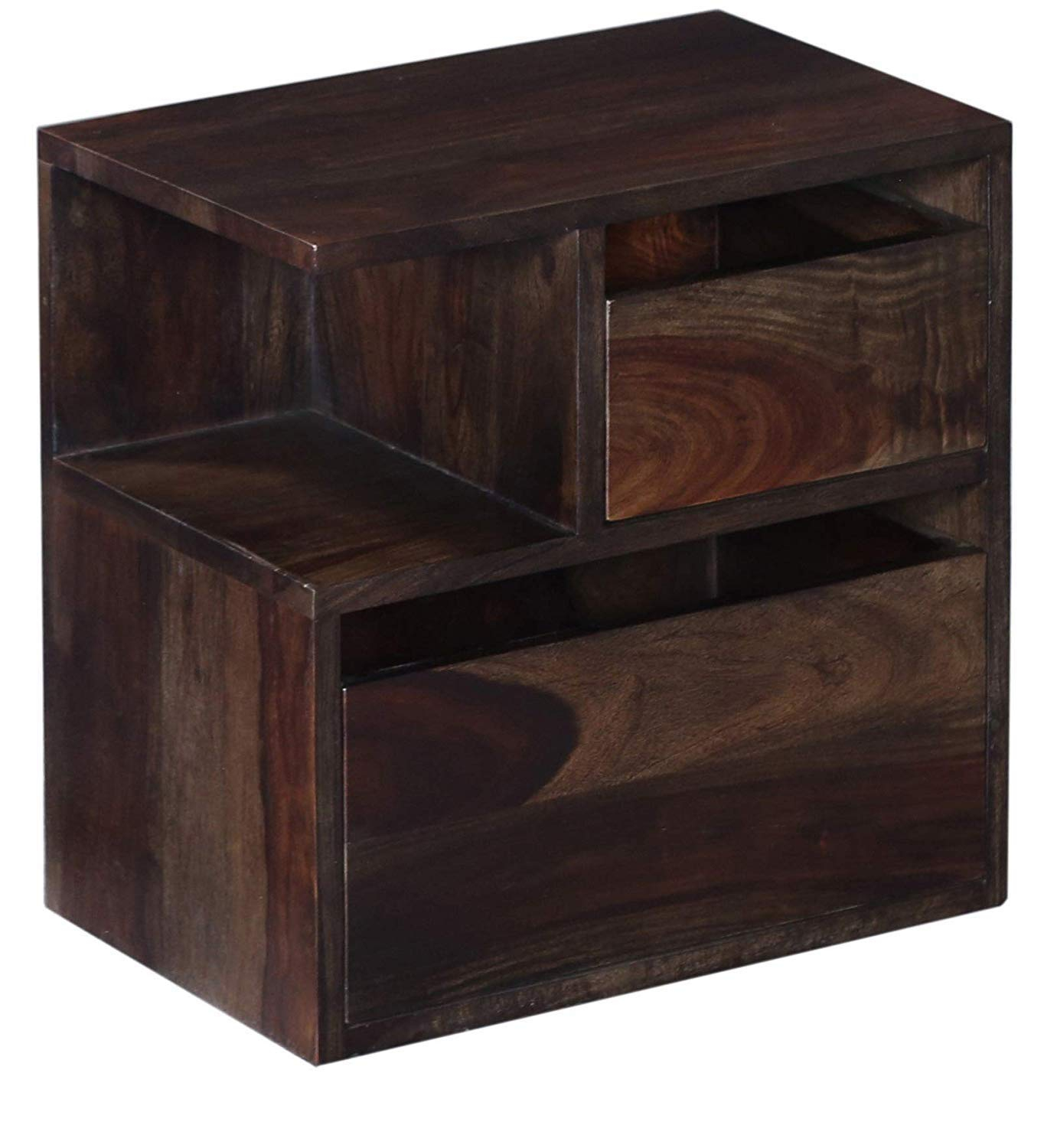 Demiwall Solid Sheesham Wood Bedside Table | Wooden Bed Side Tables ... inside Vidaxl Solid Sheesham Wood Bedside Cabinet Nightstand Furniture Side Table