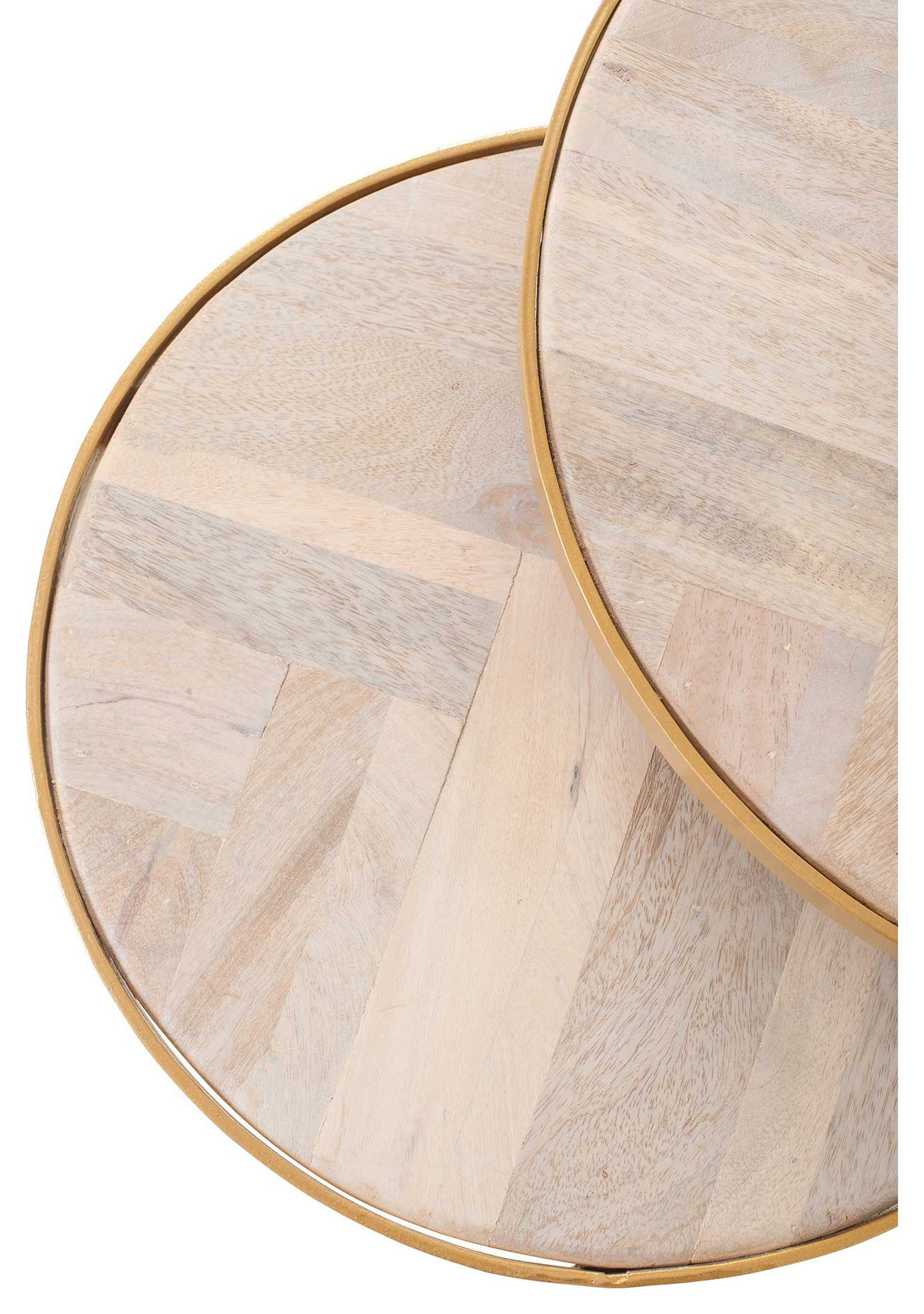 East At Main Mango Wood And Gold Iron Nesting Tables (Set Of 2 ... for East At Main Mango Wood And Gold Iron Nesting Tables (Set Of 2)