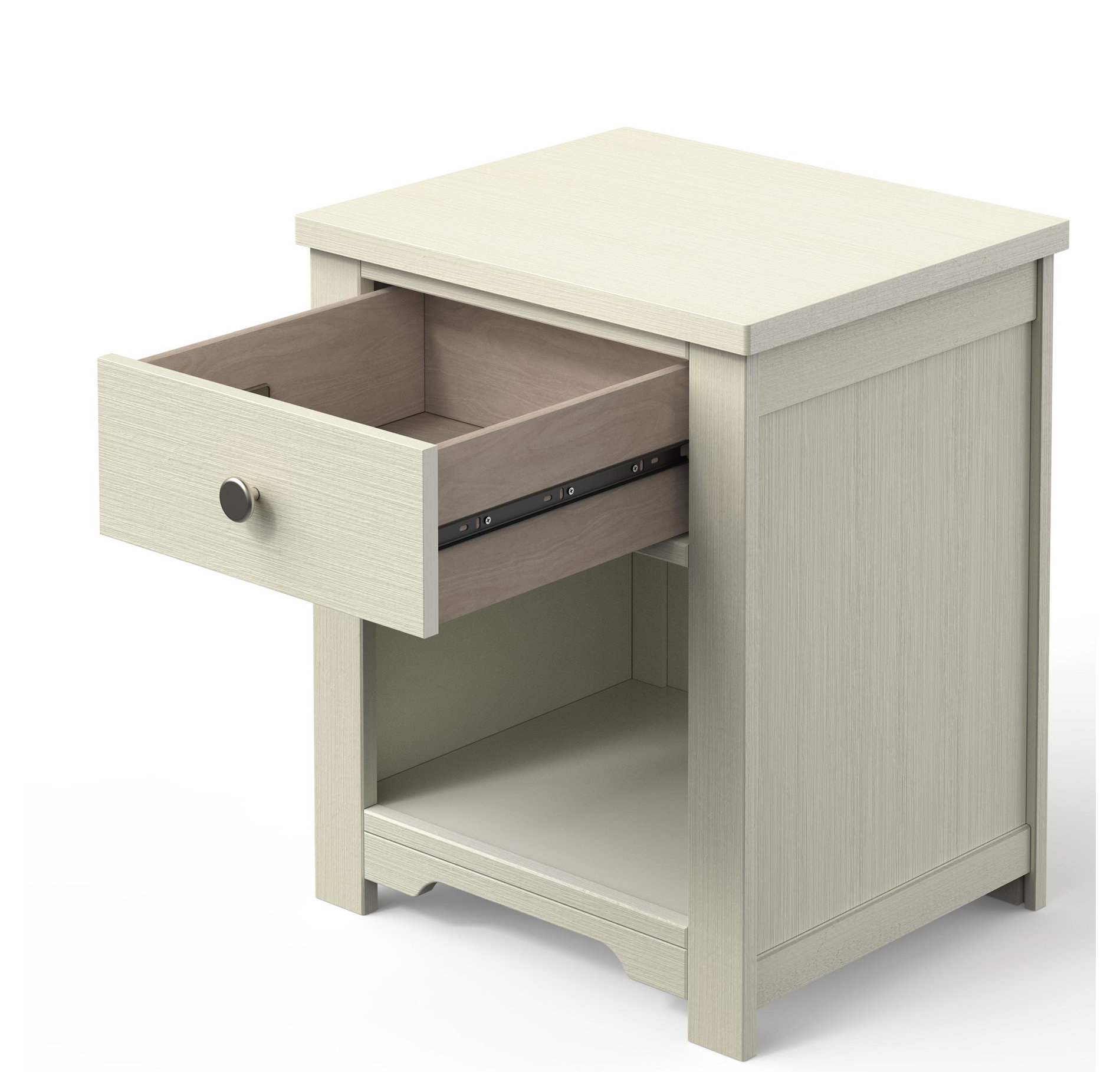 Eclectic Nightstand, Lower Open Compartment & Storage Drawer ... in Eclectic Nightstand, Lower Open Compartment & Storage Drawer