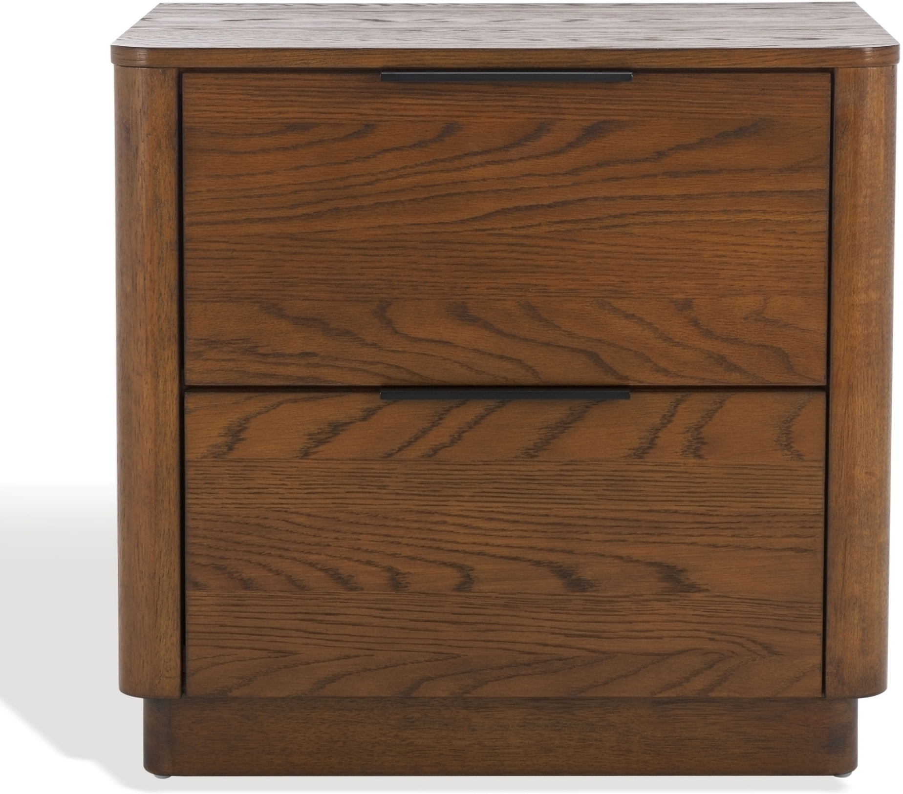 Gabrietta 2 Drawer Nightstand In Black And Medium Oak By Safavieh ... within Understanding the Craftsmanship Behind Safavieh Oak Nightstand