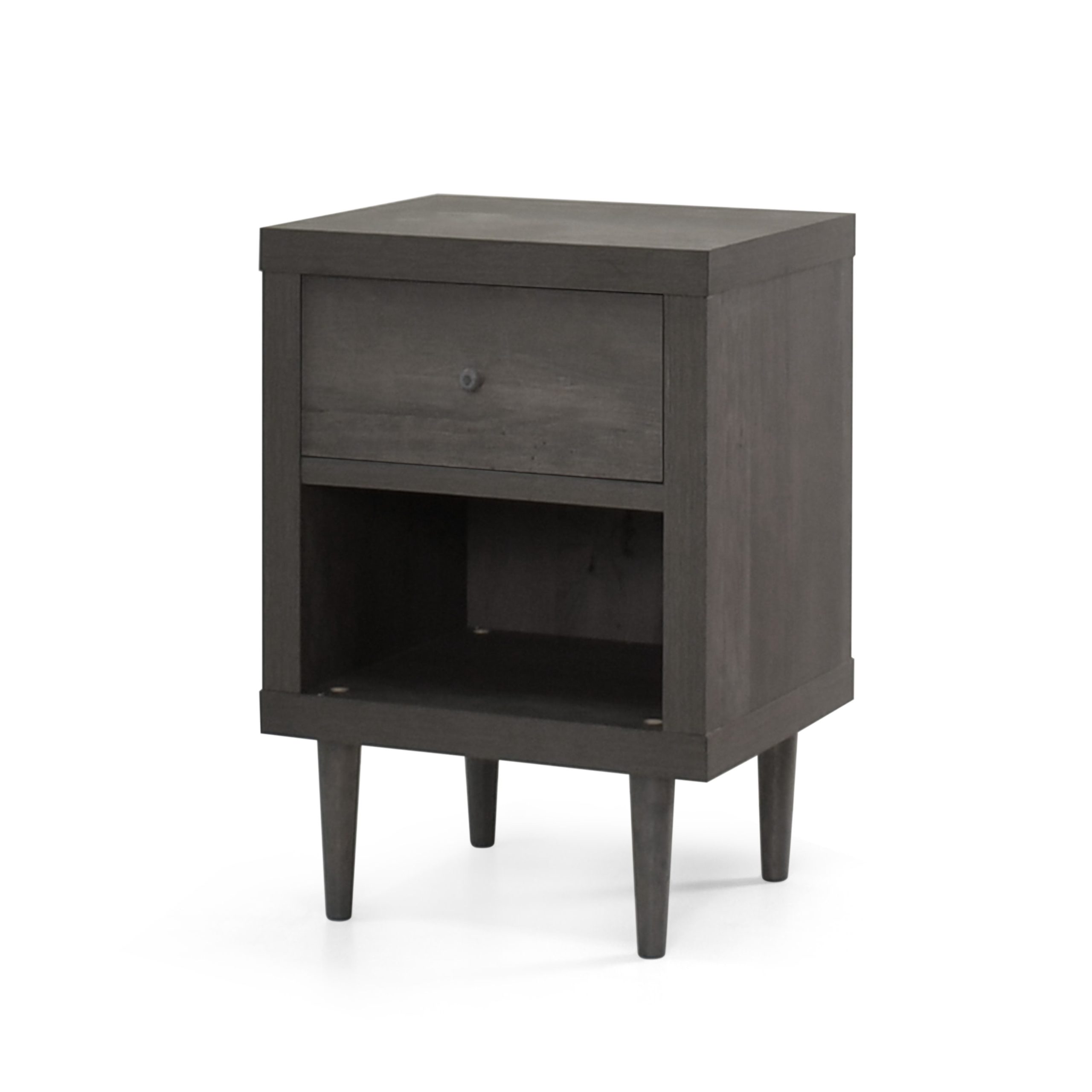 Gdf Studio Farhart Faux Wood Single Drawer Nightstand, Gray Maple ... pertaining to Exploring the craftsmanship behind faux wood furniture pieces like the Farhart set