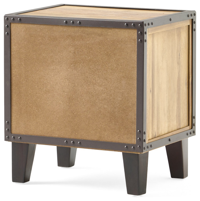 Gdf Studio Glendora Solid Wood Single Drawer End Table Nightstand ... within The Artisanal Details of GDF Studio Glendora Brown Mahogany Solid Wood Single Drawer End Table Nightstand