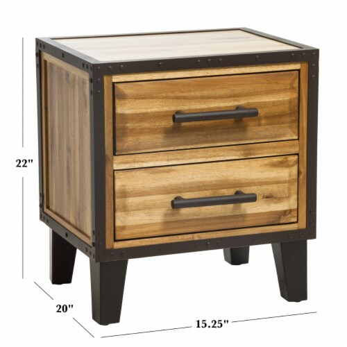 Glendora Natural Stain Solid Wood Two Drawer Nightstand, 1 Unit - Kroger in Exploring Timeless Furniture Styles That Stand the Test of Time