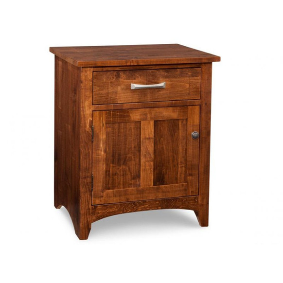 Glengarry 1-Drawer 1-Door Nightstand inside Victorian Nightstand Carved Mahogany, Burl Inlay Wood, 1-Door 1-Drawer