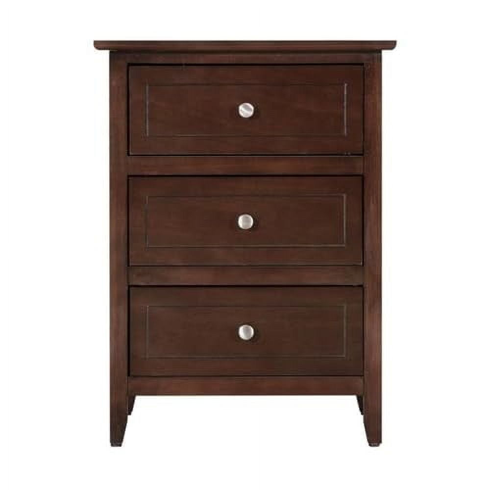 Glory Furniture Daniel 3 Drawer Nightstand In Cappuccino - Walmart.com pertaining to Exploring the durability and maintenance of cherry wood furniture