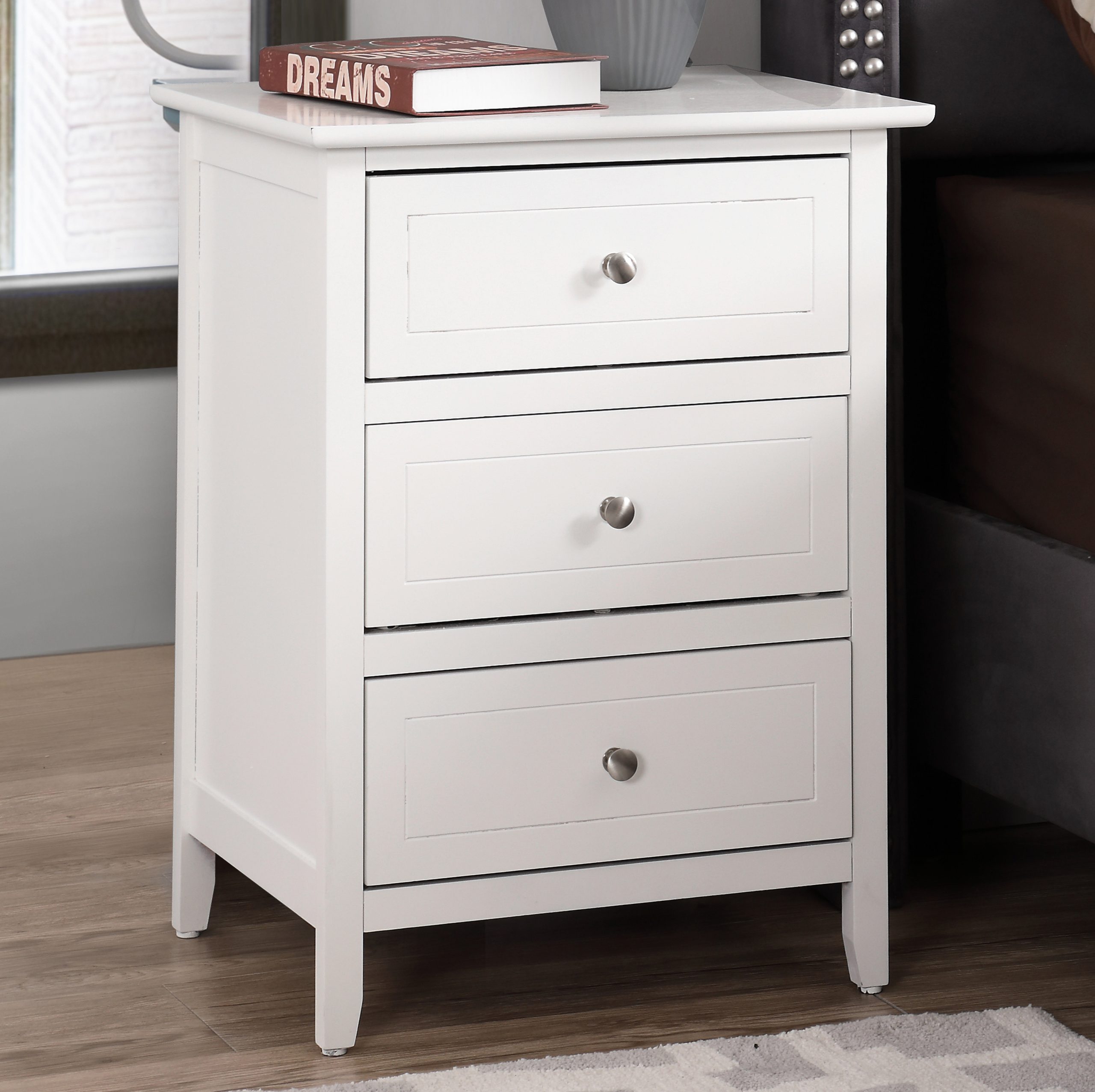 Glory Furniture Daniel Emjay 3 - Drawer Nightstand & Reviews | Wayfair pertaining to Maximizing Small Spaces with Thoughtful Furniture Choices