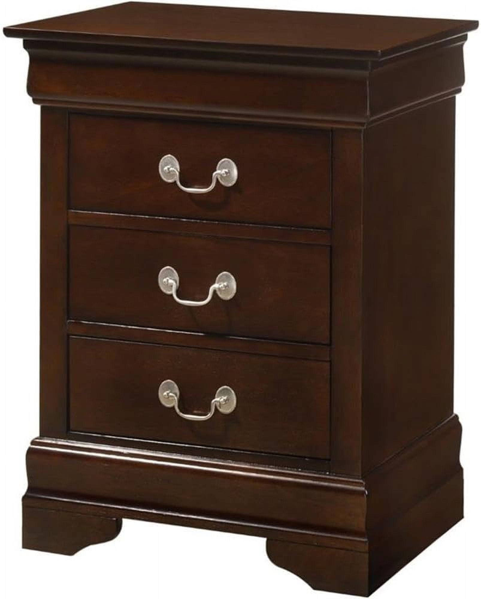 Glory Furniture Louis Phillipe 3 Drawer Nightstand In Cappuccino ... pertaining to Creating harmony in bedroom decor through thoughtful furniture selection