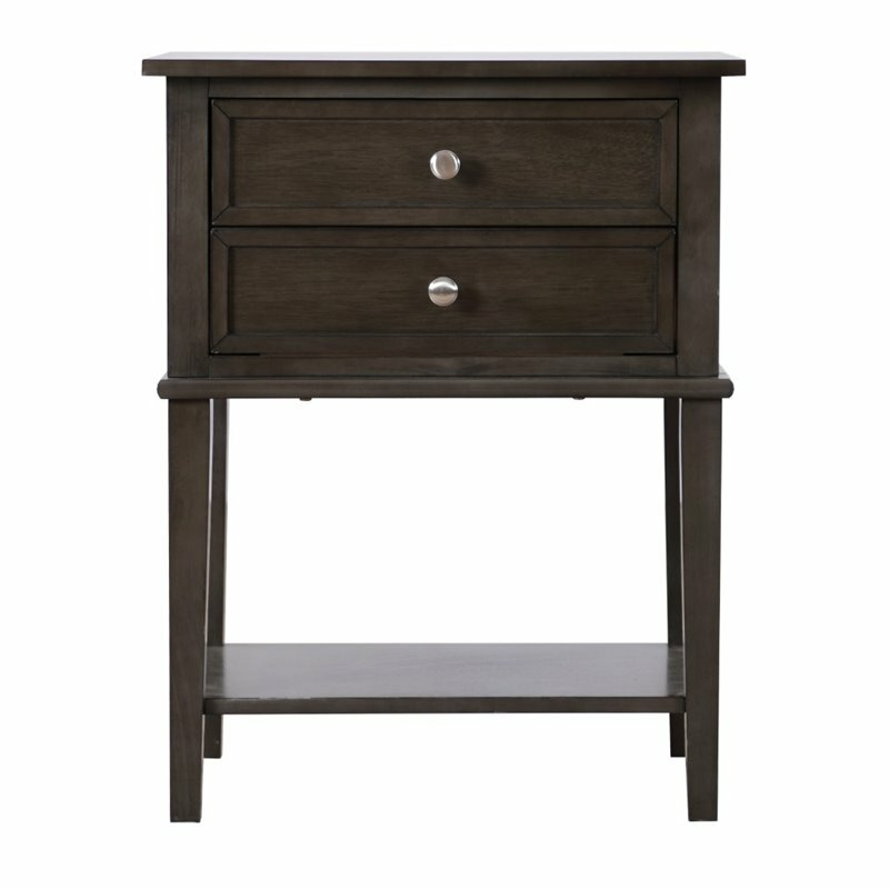 Glory Furniture Newton 2 Drawer Nightstand In Gray | Ebay regarding Creating harmony in bedroom decor through thoughtful furniture selection