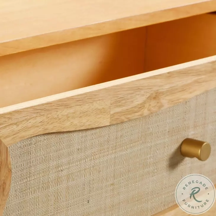 Grappa Natural Wood And Rattan Wavy Dresser From Tov | Coleman Furniture pertaining to Why This Nightstand Design Is Actually Better Than You Think (And How I Learned the Hard Way)