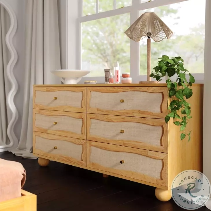 Grappa Natural Wood And Rattan Wavy Dresser From Tov | Coleman Furniture within Why This Nightstand Design Is Actually Better Than You Think (And How I Learned the Hard Way)