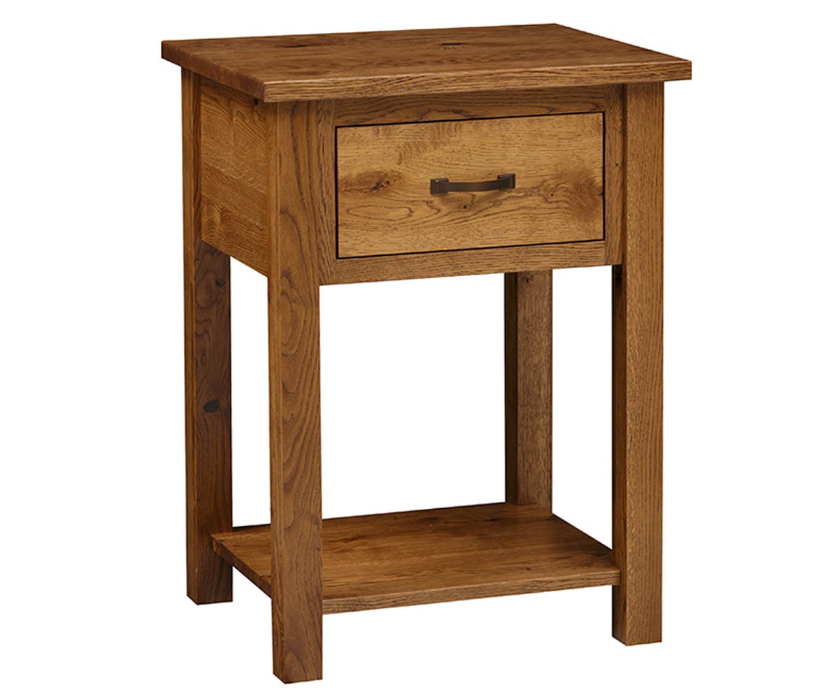 Heirloom Mission 1 Drawer Table Nightstand | Memory Lane Furniture inside