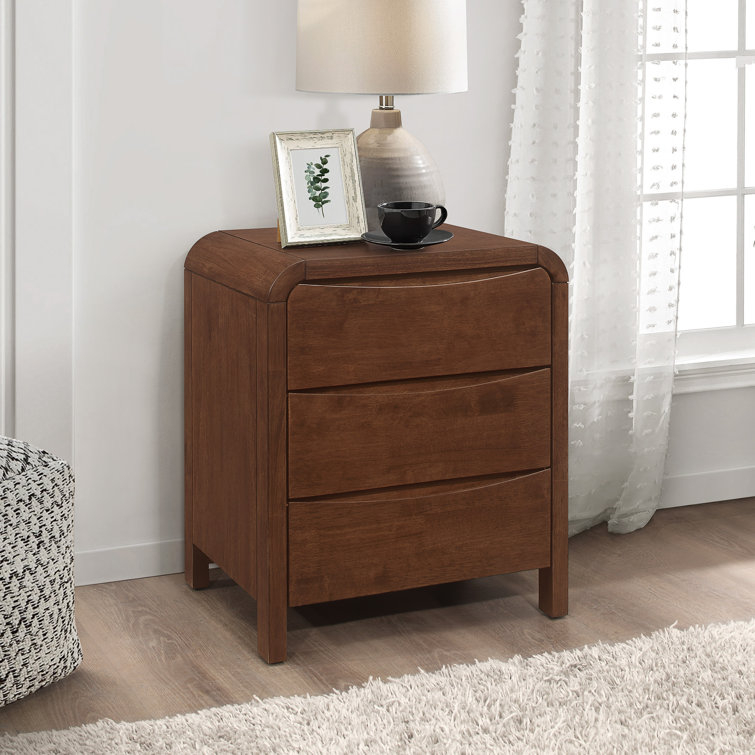 Hokku Designs Arton Mid Century Modern Walnut Nightstand Bed Side ... with regard to How mid century modern walnut nightstands define contemporary bedroom aesthetics