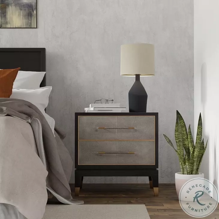 Horatio Antique Grey 2 Drawer Nightstand From Sarreid | Coleman Furniture with Contempo Gray Faux Marble And Gray Two Drawer Nightstand