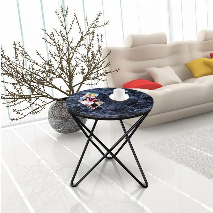 Ikayaa Modern Round End Metal Sofa Couch Coffee End Table | Modern ... inside Mahdavi Round Metal Accent Table, Dark Silver 16.5X16.5X20.5