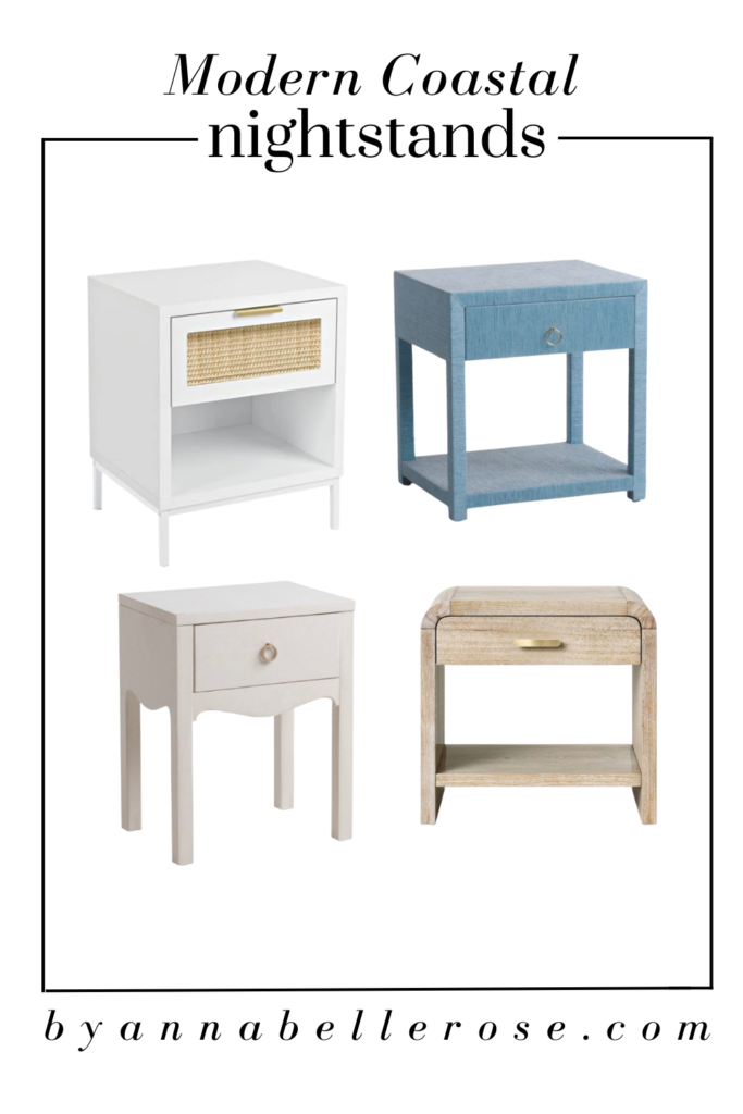 Insanely Good Modern Coastal Nightstands For Your Coastal Home - By ... intended for Modern Coastal Nightstand, Bamboo Inspired Trim Legs & 2 Storage Drawers, Gray