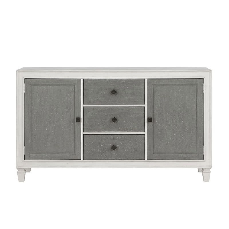 Katia Server In Rustic Gray & Weathered White Finish By Acme - Dn02276 intended for Bd00661, Nightstand, Rustic Gray And Weathered White Finish, Katia