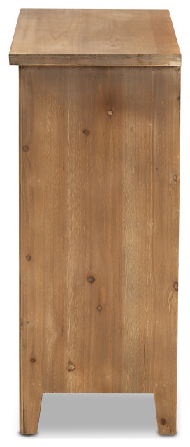 Kors Rustic Transitional Medium Oak 3-Drawer Wood Spindle Chest ... intended for Kors Rustic Transitional Medium Oak 1-Door And 1-Drawer Wood Spindle Nightstand