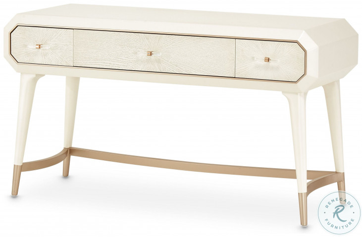La Rachelle Medium Champagne Vanity From Aico | Coleman Furniture with La Rachelle 1-Drawer Nightstand - Medium Champagne