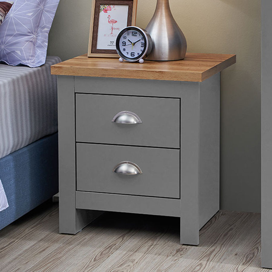 Leigh Grey Nightstand With 2 Drawers | Grey | Self Assembly | Oak World within The Nightstand Mistake That Cost Me $150 (And How to Avoid It)