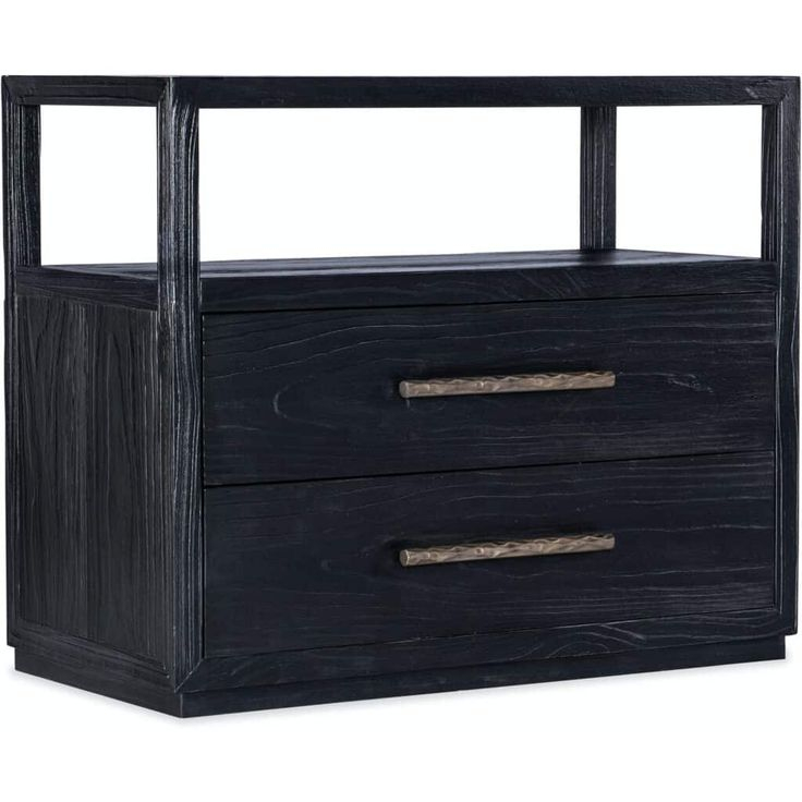 Linville Falls Shou Sugi Ban Two Drawer Nightstand | Bedroom Night ... for Linville Falls Shou Sugi Ban Secrets I Wish I'd Known Earlier