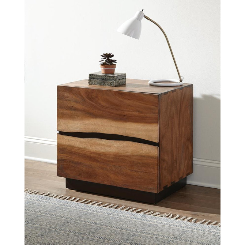 Loon PeakĀ® Winslow 2-Drawer Nightstand Smokey Walnut/Coffee Bean | Wayfair with Creating Cohesive Bedroom Spaces Using Smokey Walnut and Coffee Bean Furniture