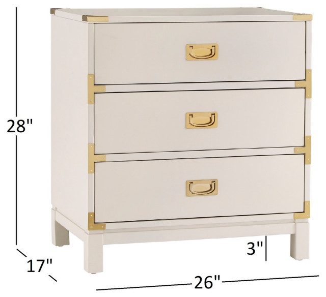Understanding the craftsmanship behind Loretta Gold finish Wood 3-Drawer Nightstand Espresso