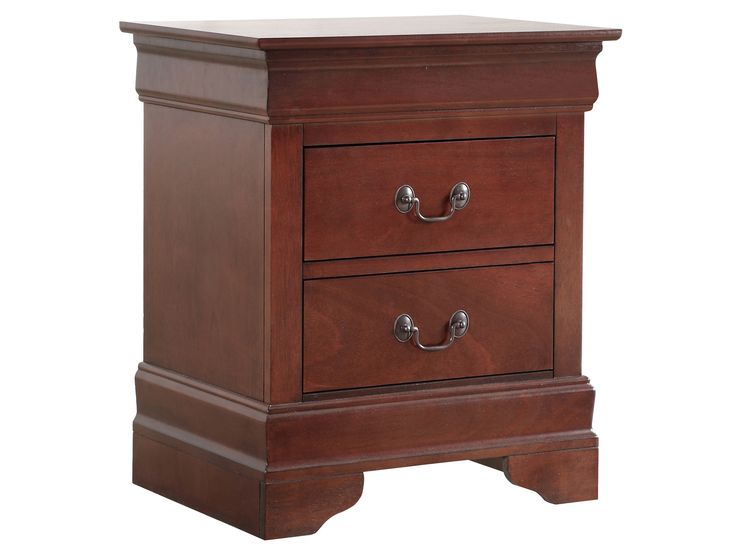 Louis Philippe 2-Drawer Nightstand (24 In. H X 21 In. W X 16 In. D) In ... with regard to Louis Philippe 2-Drawer Cappuccino Nightstand, 24 In