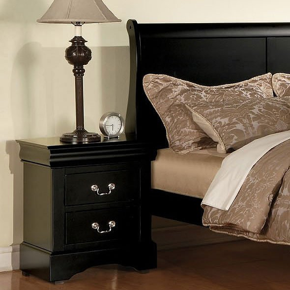 Louis Philippe Iii Bookcase Bedroom Set (Black) Acme Furniture ... inside How the ACME Louis Philippe III Nightstand Reflects Classic French Furniture Traditions