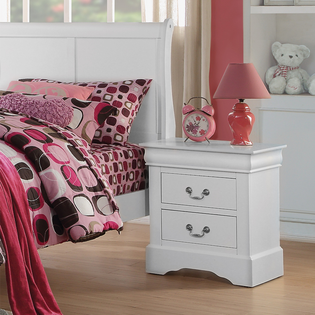 Louis Philippe Iii Nightstand (White) By Acme | 1Stopbedrooms regarding Acme Furniture Louis Philippe Iii, Nightstand White 24503
