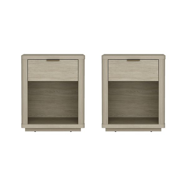 Manhattan Comfort Evelyn 20-In W Natural Composite Modern 1-Drawer ... within Manhattan Comfort Evelyn Nightstand, Charcoal Gray, Set Of 2