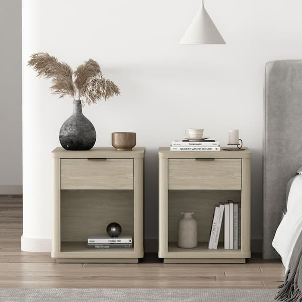 Manhattan Comfort Evelyn Modern Natural 1-Drawer 20 In. W Nightstand ... regarding Struggling With the Manhattan Comfort Evelyn Nightstand? It's Probably This (And What to Do)