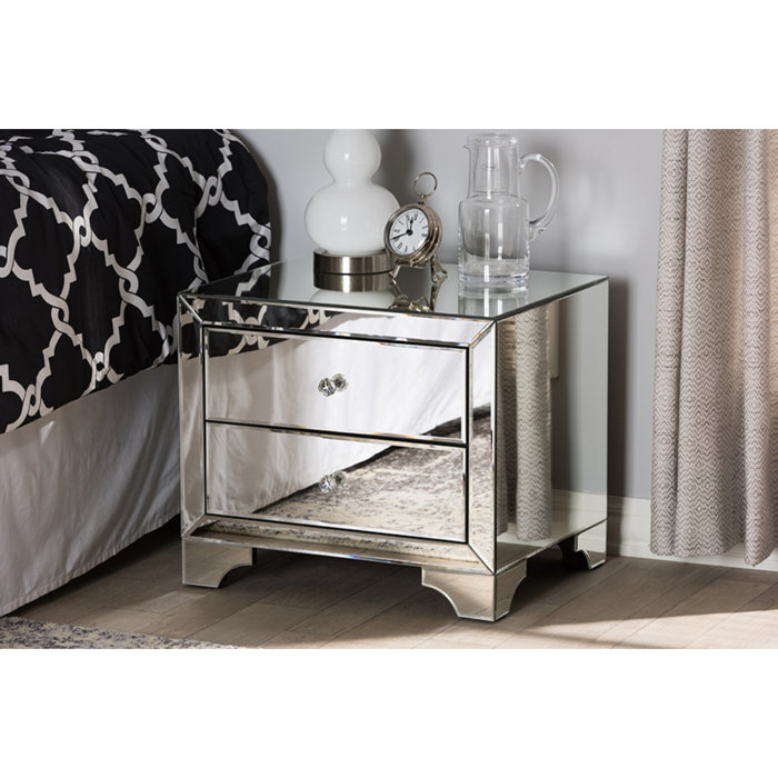 Mercer41 Godart Baxton Studio Farrah Hollywood Regency Glamour Style ... throughout Creating a Luxurious Sleep Space with Hollywood Regency Inspired Nightstands