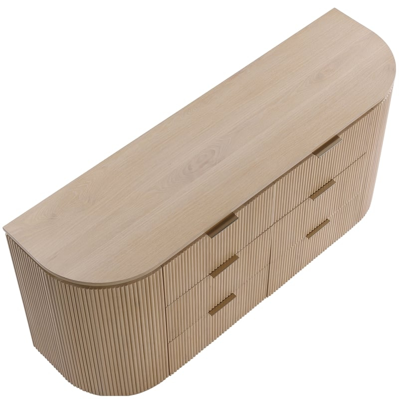 Meridian Furniture Astrid Natural Solid Wood And Oak Veneer Dresser in Exploring the durability benefits of oak veneer furniture