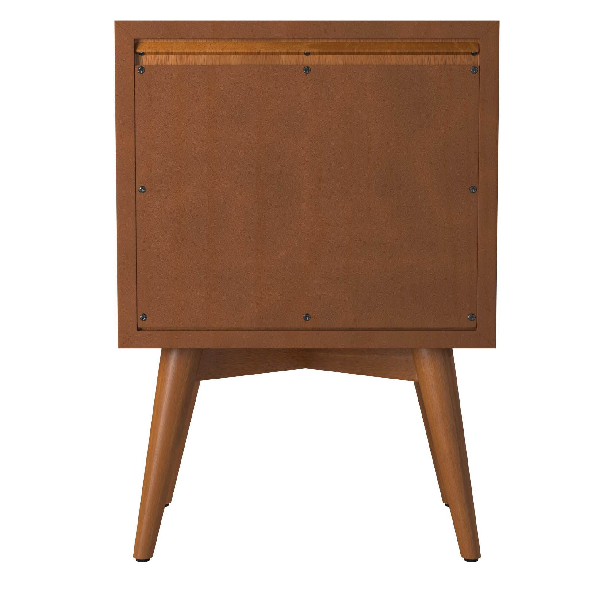 Mid Century Mahogany Wood Nightstand, Acron-Benzara | Wood Nightstand ... pertaining to Exploring the Functional Aesthetics of the Benzara BM123113 Lennart Series