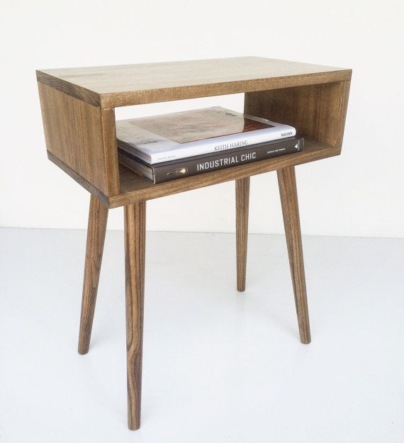 Mid Century Modern End Table, End Table, Modern End Table, Wood End ... with regard to Timbergirl Ajmer Solid Acacia Wood Bedside Table, 21" Wide X 18" Deep X 26" High