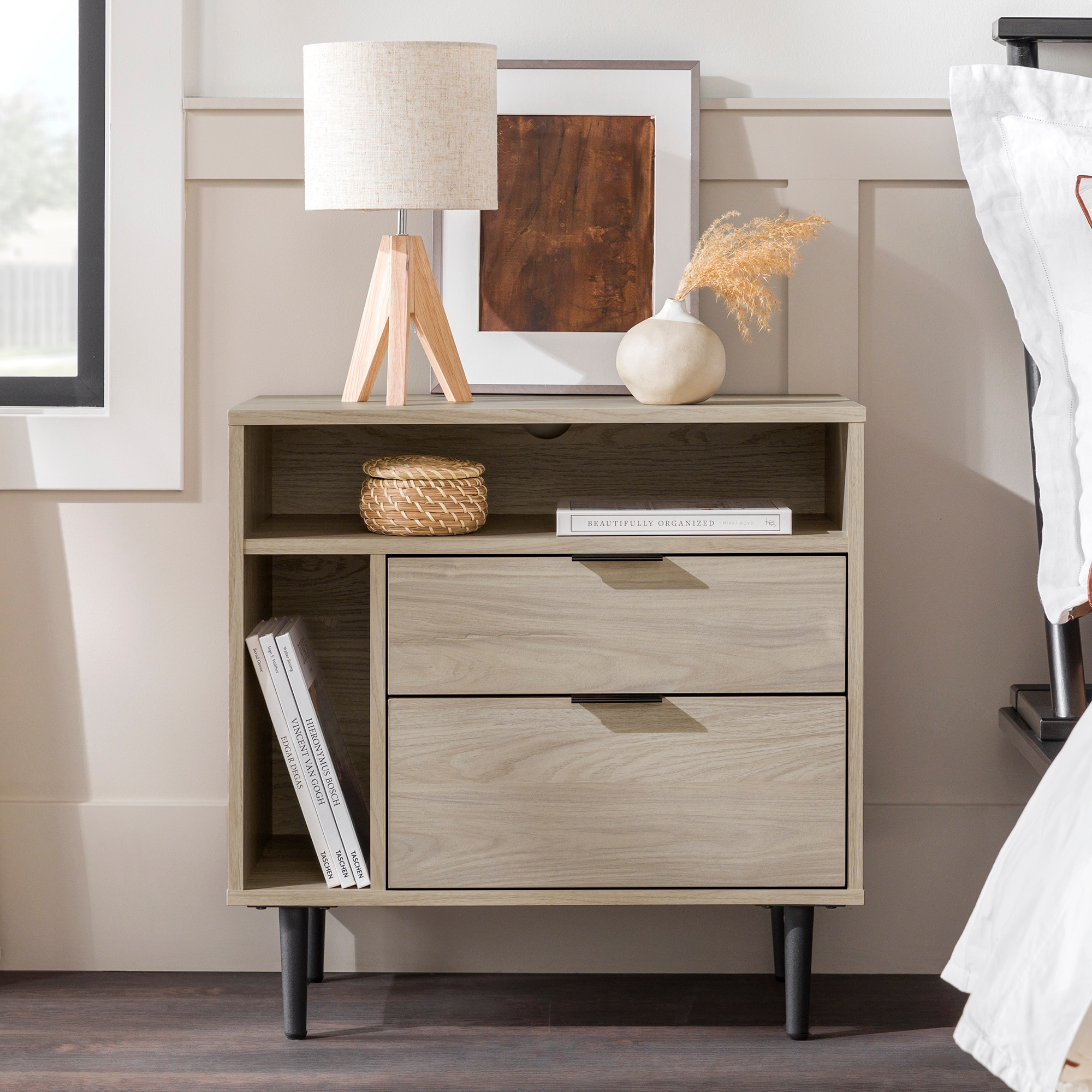 Mid-Century Modern Nightstands - Bed Bath & Beyond within Benzara Bm123114 Lennart Ii Mid-Century Modern Nightstand