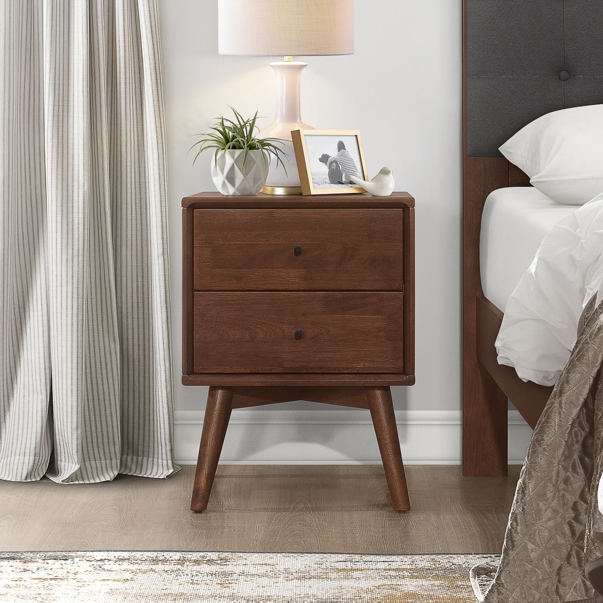 Mid-Century Modern, Walnut Finish Nightstands - Bed Bath & Beyond in Design principles that make espresso end tables perfect for modern living spaces