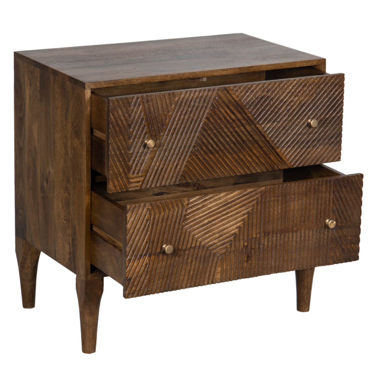 Miha Mango Wood 2 Drawer Night Stand intended for How to Choose the Right Bedroom Storage Solution with Natural Wood