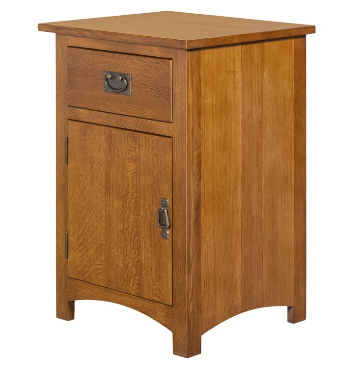 Mission Quarter Sawn Oak 1 Door, 1 Drawer Nightstand - Michael's Cherry ... throughout Mission Quarter Sawn Oak 1 Door, 1 Drawer Nightstand, Walnut