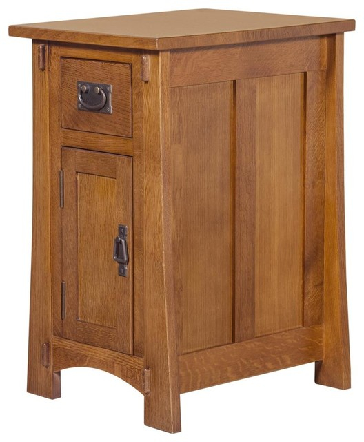 Mission Quarter Sawn Oak Tapered Leg Narrow Nightstand - Craftsman ... with Mission Tapered Leg Narrow Nightstand - Walnut (Aw)