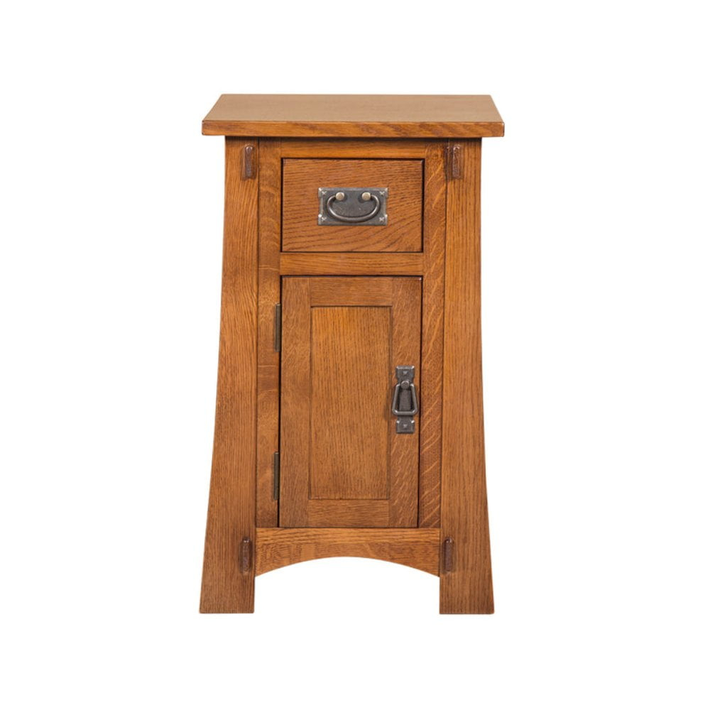Mission Tapered Leg Narrow Nightstand - Walnut - Walmart.com throughout Mission Tapered Leg Narrow Nightstand - Walnut (Aw)