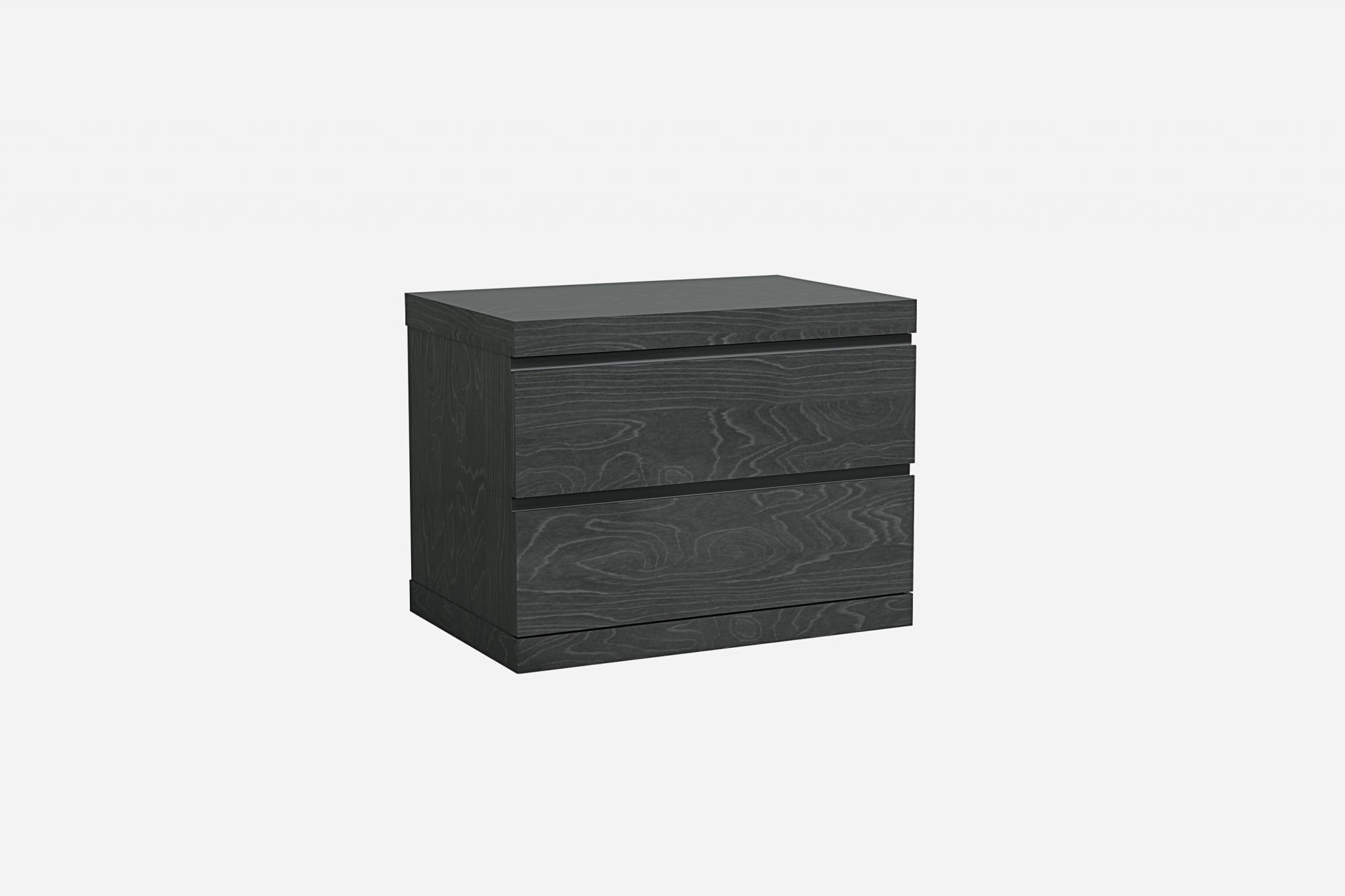 Modern Gray Woodgrain Finish 2 Drawer Nightstand - Walmart.com pertaining to Choosing the Right Bedside Storage Solutions for Modern Homes
