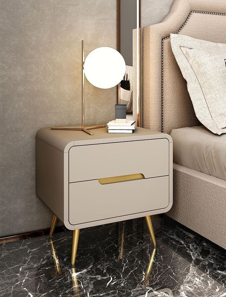 Modern Stone Drawer Storage Nightstand With 2 Drawers Small Size 1 ... for 29" Champagne One Drawer Faux Marble And Solid Wood Nightstand