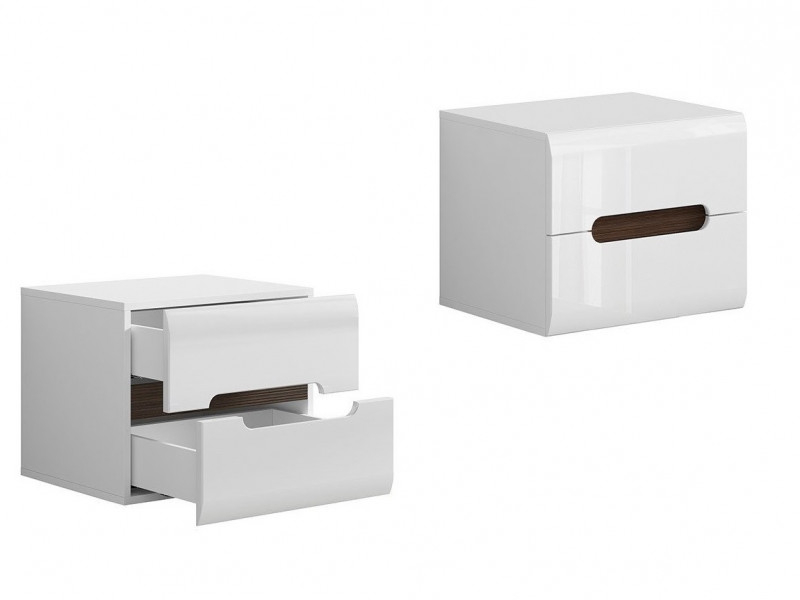 Modern White High Gloss Bedside Cabinet Nightstand 2 Drawers inside Understanding the Appeal of Modern White Nightstands in Contemporary Bedrooms