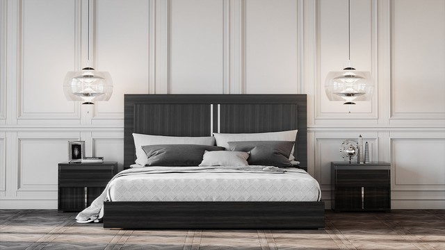 Modrest Ari Italian Modern Gray Nightstand - Contemporary - Nightstands ... throughout Modrest Athen Modern Italian High Gloss Nightstand