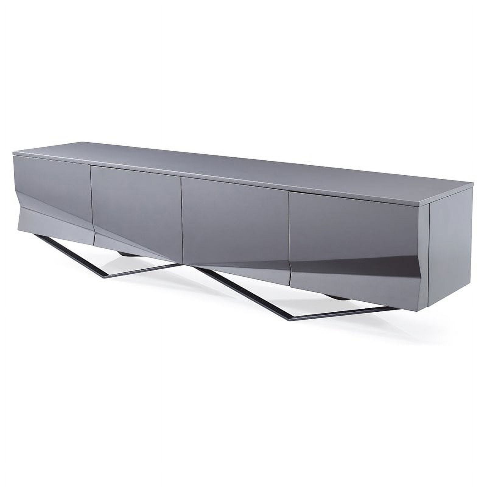 Modrest Duke Modern Stainless Steel Tv Stand For Tvs Up To 87" In Matte ... regarding The Art of Choosing the Right Nightstand for Your Home